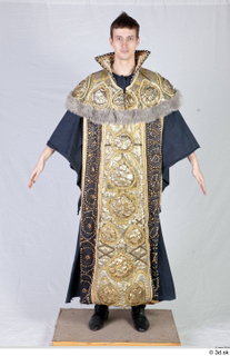  Photos Medieval Monk in Gold suit 1 Medieval Monk Medieval clothing a pose gold habit whole body 0001.jpg